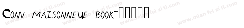 Conv maisonneue book字体转换